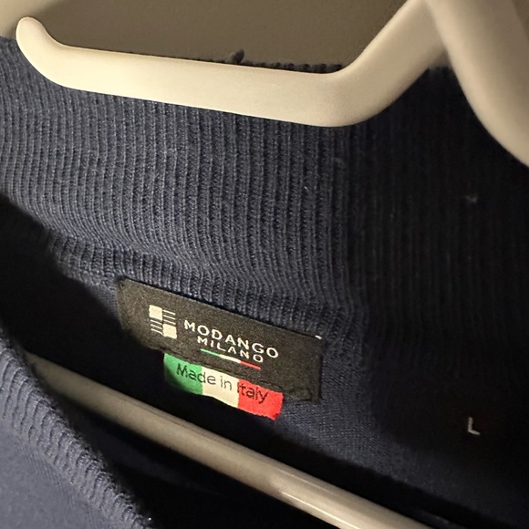 Men's Moreno Blue Sweater - Picture 3 of 3